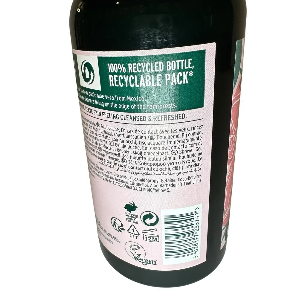 The Body Shop British Rose Shower Gel 8.4 oz 250ml Vegan Floral NEW